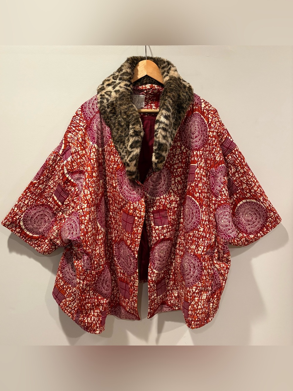 Stella Jean Short Kimono Coat African Wax Print Sz 40 US 4